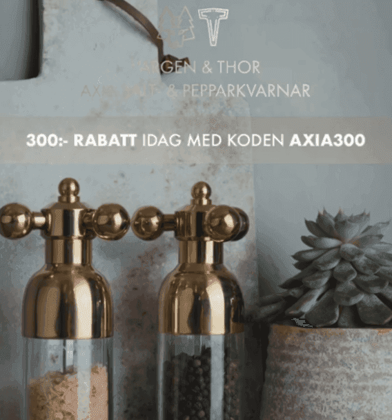 Vargen & Thor AXIA salt- och pepparkvarn i borstat stål