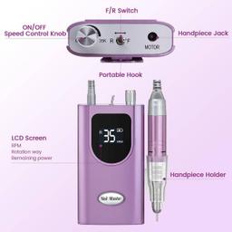 Delanie Professional 35000RPM elektrisk nagelfil