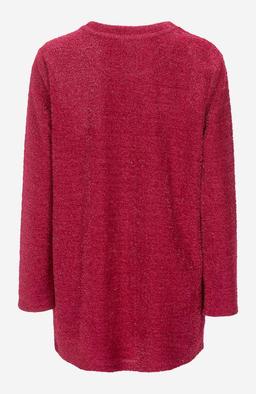 Glittrig Stickad Cerise Tröja