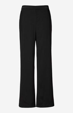 Eleganta Svarta Festbyxor med Vida Ben