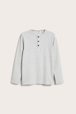 Gråmelerad Farfarströja för Barn
