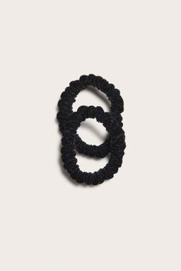 Velour Scrunchies 2-Pack - Black, Women's