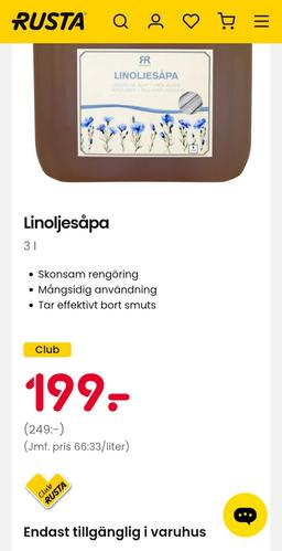  Linoljesåpa för Rengöring