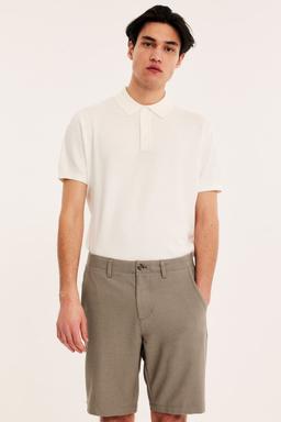 Herr Stretchiga Chinos Shorts - Brun
