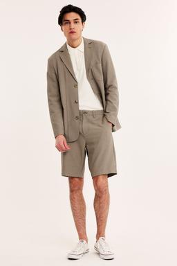 Herr Stretchiga Chinos Shorts - Brun
