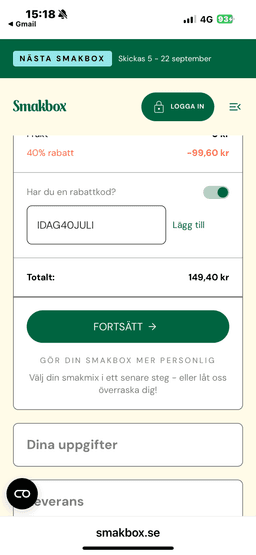 Smakbox – Sveriges Premium Provsmakningsbox