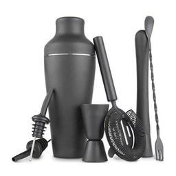 Cocktail Shaker Set i Mattsvart Rostfritt Stål