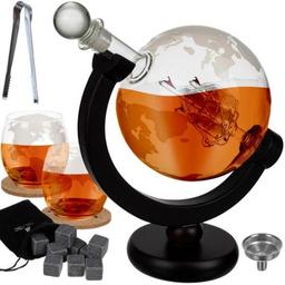 Glob Karaff och Whiskeyglas Set med Stenar