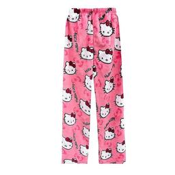 Kawaii Hello Kitty Flanell Pyjamasbyxor för Kvinnor