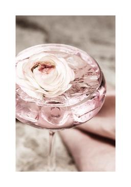 Rose Cocktail No2 Poster - Rosa Drinkmotiv