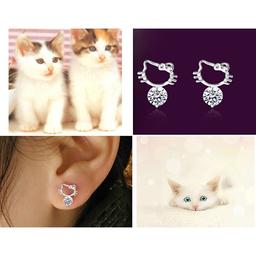 Vackra Hello Kitty-örhängen i Hög Kvalitet