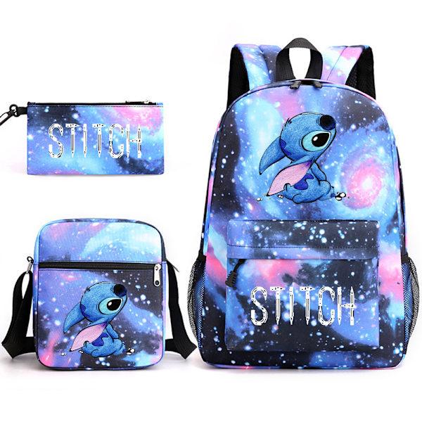 Lilo & Stitch Ryggsäck Skolset - Stjärnblå
