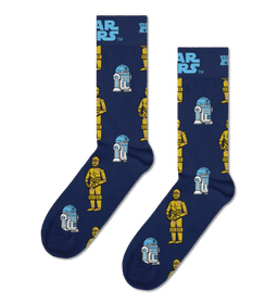 Navy Star Wars R2D2 Crew Socks