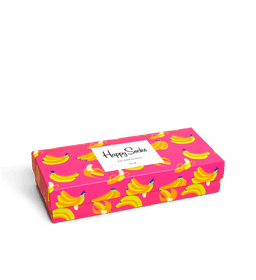 4-Pack Pink Banana Patterned Socks Gift