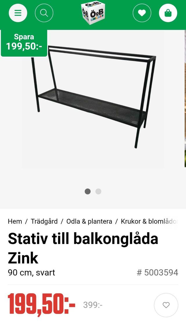 Stativ för Balkonglåda i Zink