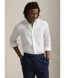 Douglas Linen Stripe Shirt in Blue