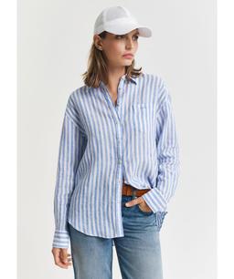 Striped Linen Shirt in Blue - 4300476-419
