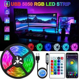 15m RGB LED-Remsor Musiksynk Appstyrning