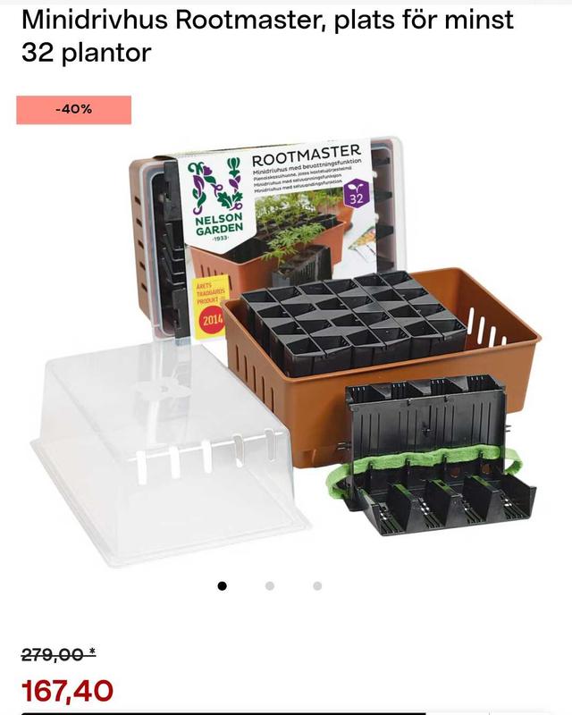 Minidrivhus Rootmaster med plats för 32 Plantor