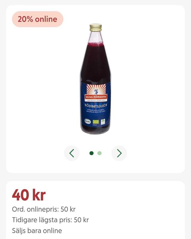 Kung Markatta Ekologisk Rödbetsjuice 750ml
