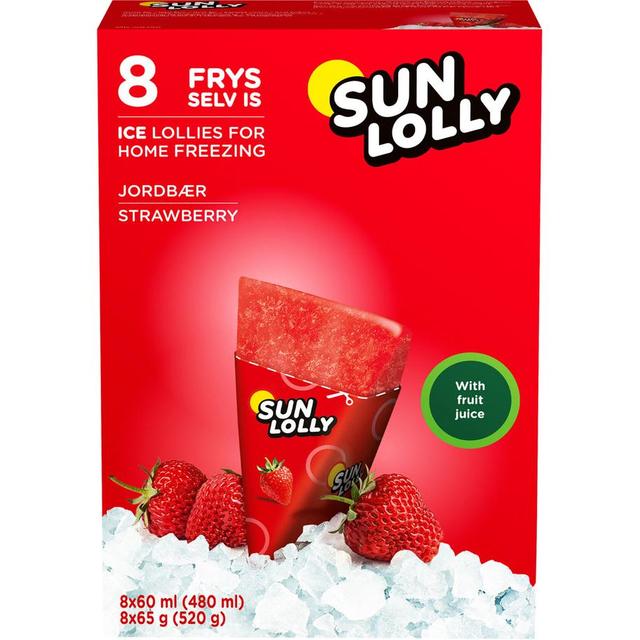 Sun Lolly Jordgubbsisglass 8 x 65g