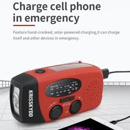 Nödradio med Vev, Solceller & Powerbank