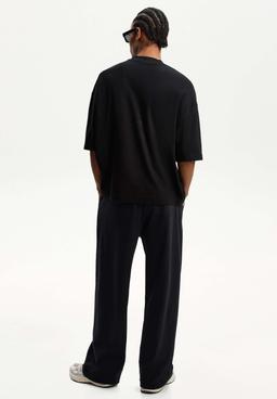 Bershka Svart Wide-Leg Träningsbyxor