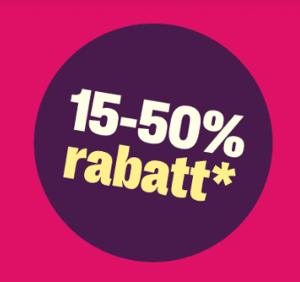 15-50 % rabatt på utvalda restauranger via Foodora