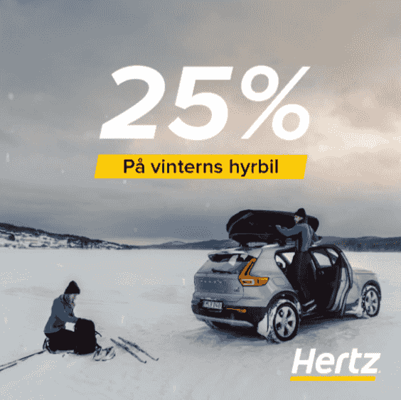 Spara 25% på vinterns biluthyrning hos Hertz