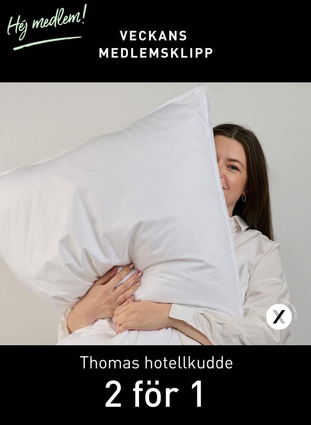 HEMTEX Thomas Hotell Kudde köp 2 betala för 1