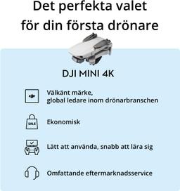 DJI Mini 4K, lätt drönare med 4K UHD-kamera för vuxna