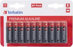 Verbatim Premium AA Alkaline batteries 1.5V 20-pack