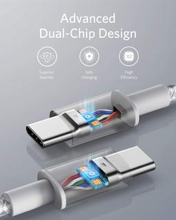 Anker 100W USB-C till USB-C kabel, 3 m - svart