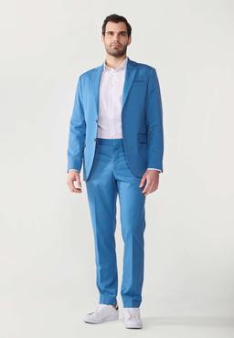 Pier One Basic Summer Suit blå kostymkavaj