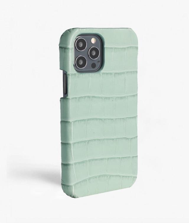 iPhone 12/12 Pro Light Green Croco Case