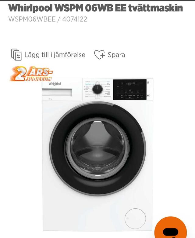 Whirlpool WSPM 06WB EE Washing Machine