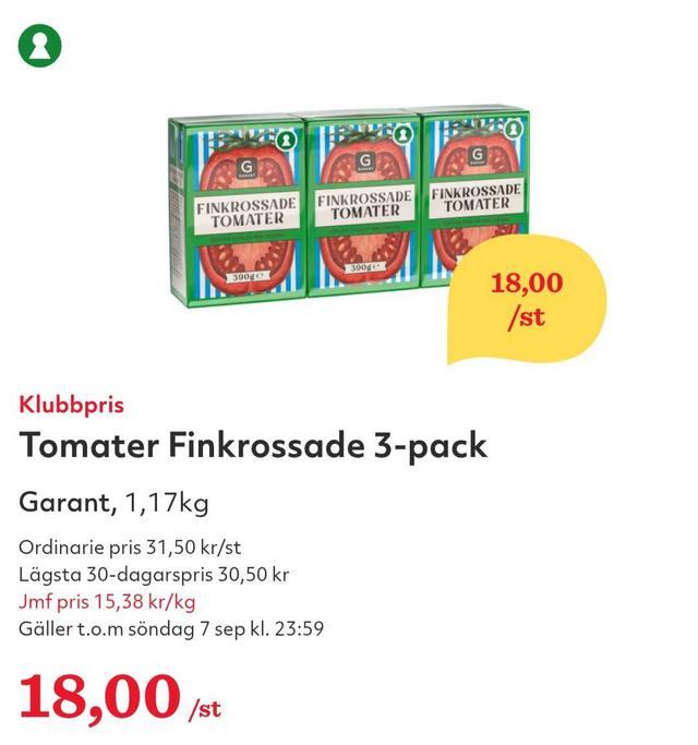 Finkrossade Tomater 3-Pack (Klubbpris)