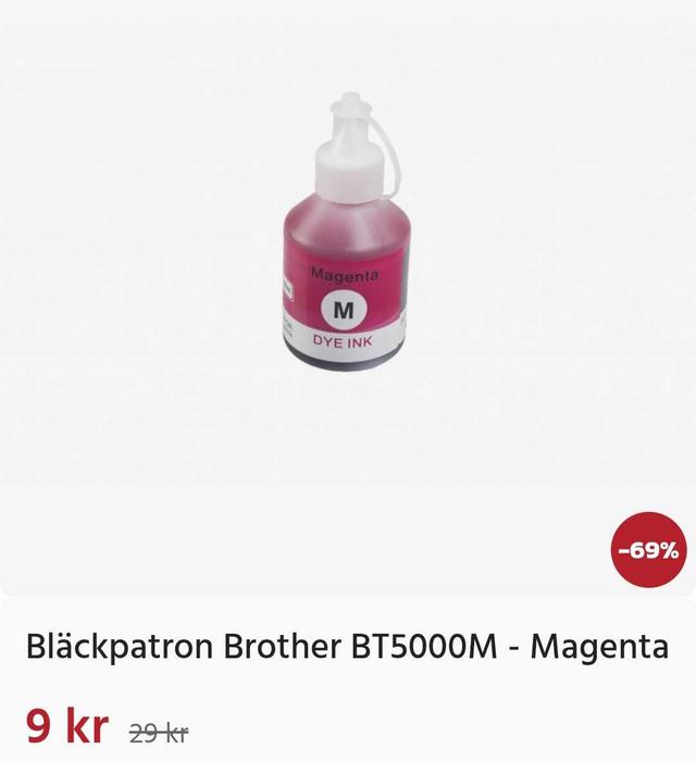 Brother BT5000M Magenta Bläckflaska Påfyllning