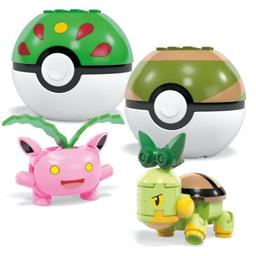 Mega Pokémon grästyp tränarteam byggsats, 118 klossar