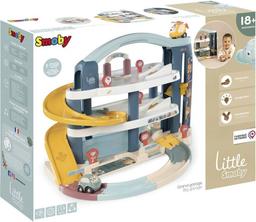 Smoby garage med bilbana, 2 fordon