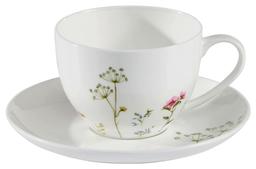 Kaffeservis i porslin med blommigt mönster