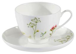 Kaffeservis i porslin med blommigt mönster