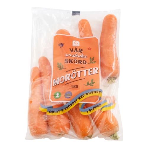 Färska Morötter 1kg 10 kr/st