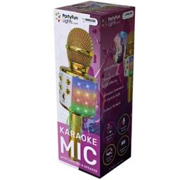 Karaoke Mikrofon med LED Högtalare Guld