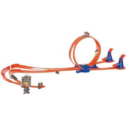 Surfuriös bilbana med metallbilar