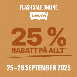 25 % rabatt på allt hos Levi's 25-29 september 2025