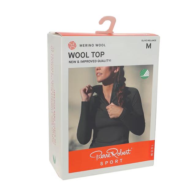 Damtröja Merinoull Olive Storlek L