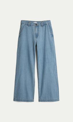 Ljusblå Slouchy Wide Jeans Dam