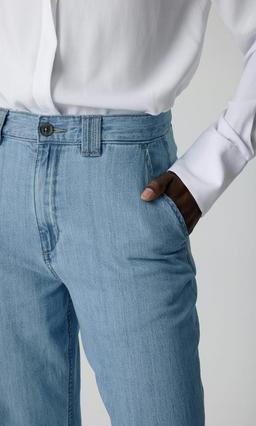 Ljusblå Slouchy Wide Jeans Dam