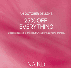 25 % på allt hos NA-KD när du köper 2 eller fler varor